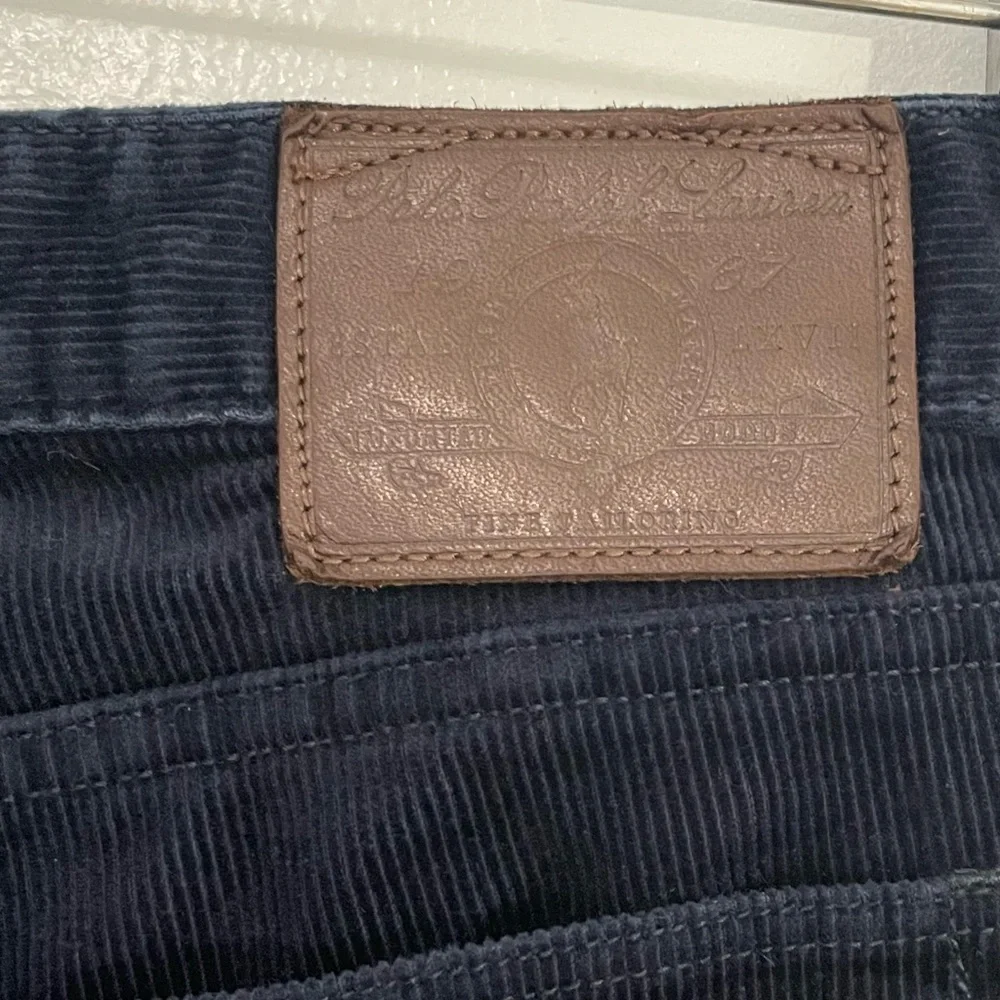 Polo by Ralph Lauren Navy Corduroy Slim Fit Straight Pants Size 32 X 34